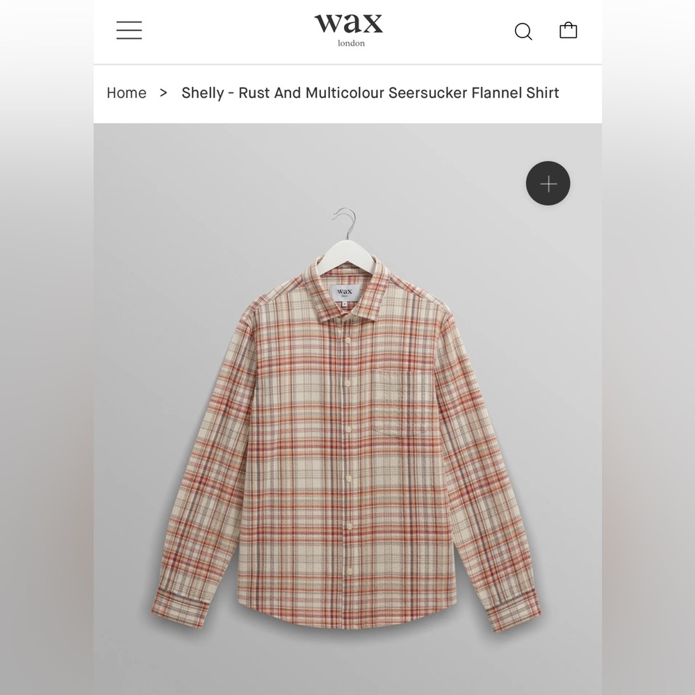 NWT Wax London Men's Shelly Seersucker Flannel Small $200+
